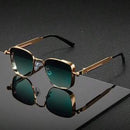 Óculos de Sol Dourado Lente Verde