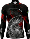 Camisa Blusa Para Pesca Com Proteção Uv